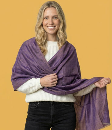 Aurelia Purple Reversible Pashmina Wrap