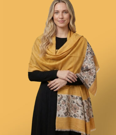 Aurea Yellow Kani Pashmina Wrap