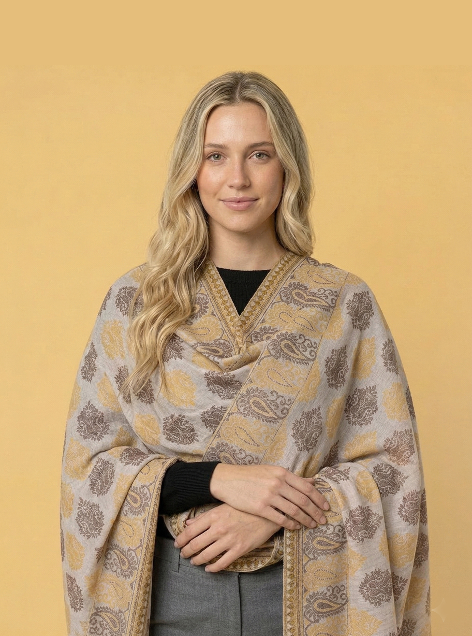 Regalia Floral Multicolor Kani Pashmina Wrap