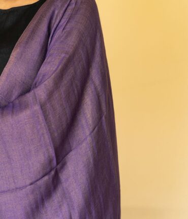 Original Pashmina Full Zari Double Sided Stole | Purple Pashmina Stole Online - Luxury Pashmina