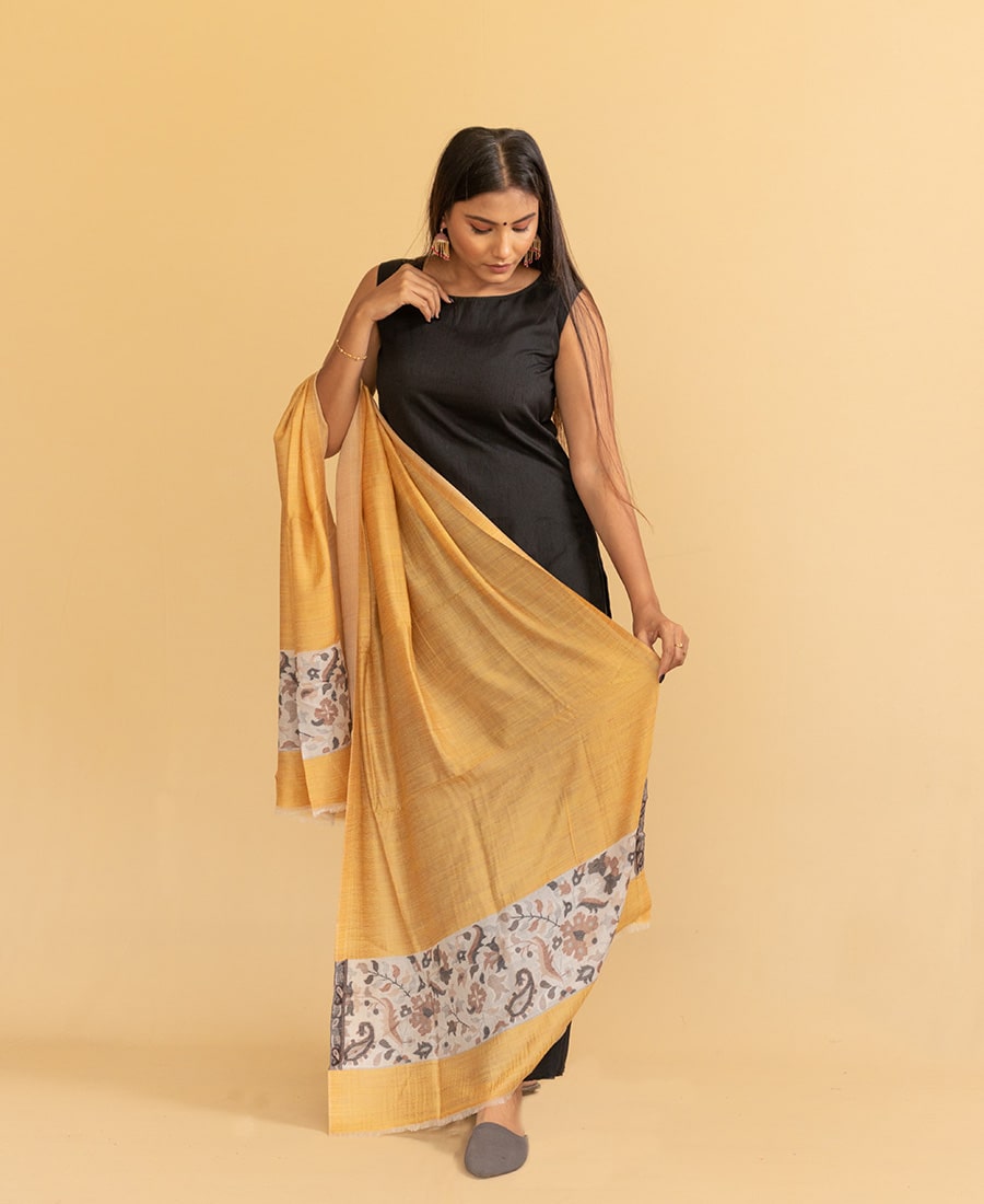 Silk Villa Pashmina Saree With Shawl Vol 13 Printed Weanter Wear Saree