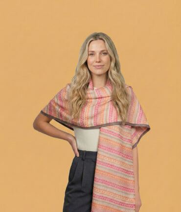 Aarya Cream Multicolor Reversible Pashmina Wrap