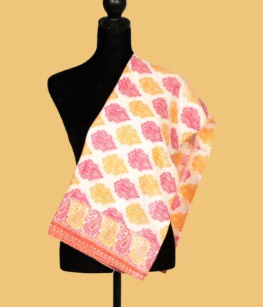 Pure Pashmina Full Kani Shawl Mango Pattern - Pink orange | Original Pashmina Shawl | Authentic Pashmina Shawl - Luxury Pashmina