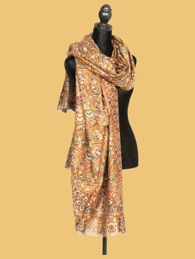 Pure Pashmina Full Kani Work - Brown | Buy Original Pashmina Shawl | Authentic Cashmere Shawl | Pashmina Shawl - Luxury Pashmina