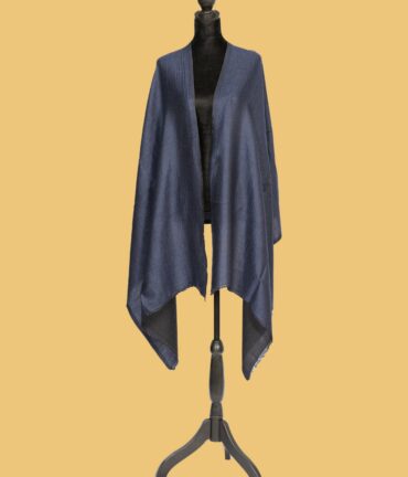 Pure Pashmina Reversible Plain Stole - Black, Blue | Buy Original Pashmina Stole | Authentic Cashmere Stole | Pash Wrap - Luxury Pashmina