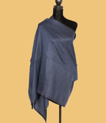 Pure Pashmina Reversible Plain Stole - Black, Blue | Buy Original Pashmina Stole | Authentic Cashmere Stole | Pash Wrap - Luxury Pashmina