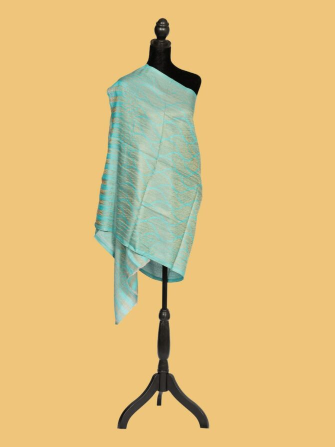 Pure Pashmina Reversible Stole, Sky Blue | Buy Original Pashmina Stole | Authentic Cashmere Stole | Pash Wrap - Luxury Pashmina