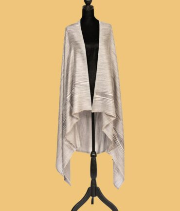 Pure Pashmina Stole Double Sided Plain, Beige & Light Grey | Buy Original Pashmina Stole | Authentic Cashmere Stole | Pash Wrap - Luxury Pashmina