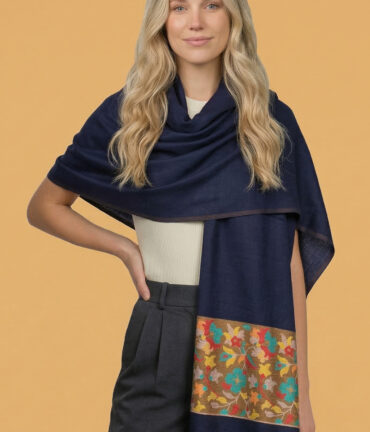 Serano Dark Blue Pashmina Shawl