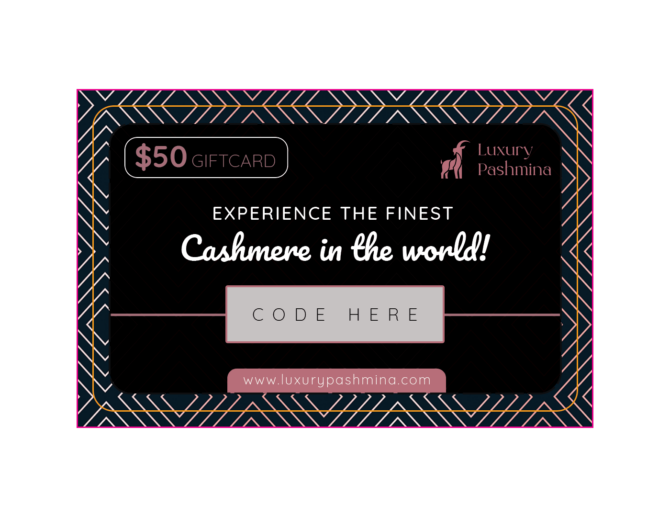 Luxury Pashmina $50 Gift Coupon - FREE